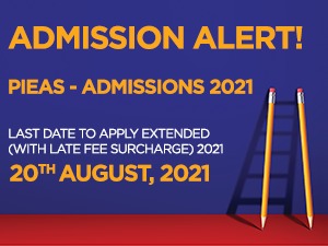 PIEAS - Admissions 2021 Last date to apply extended