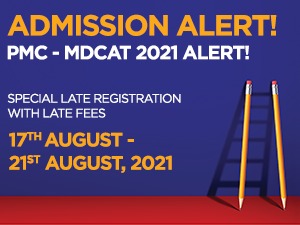 PMC - MDCAT 2021 ALERT!