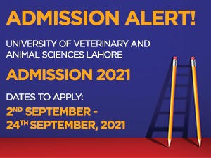 University of Veterinary and Animal Sciences Lahore Admissions 2021