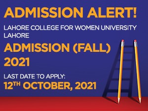 Lahore College for Women University -Lahore Admissions (FALL) 2021