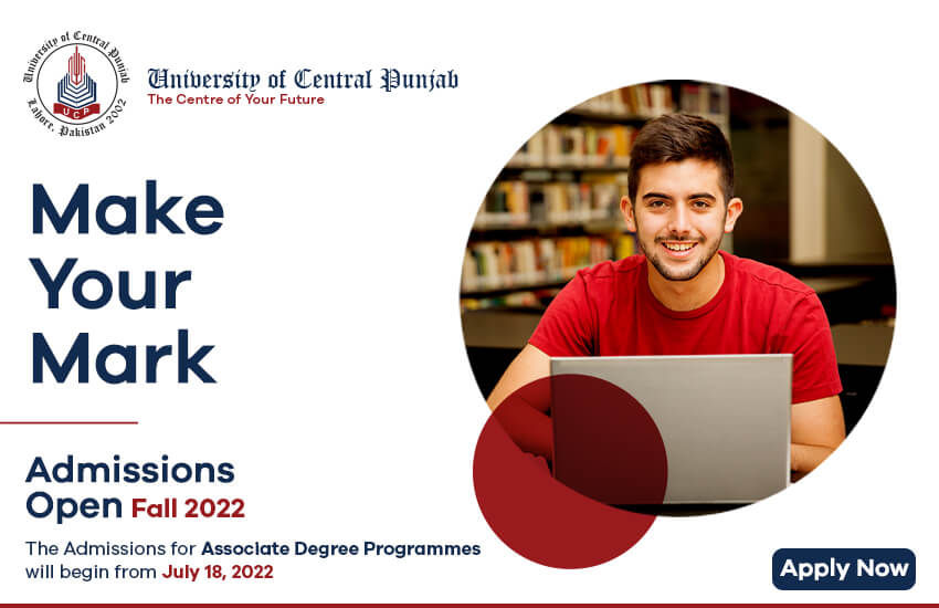 UNIVERSITY OF CENTRAL PUNJAB FALL ADMISSIONS 2022 FOR ADP