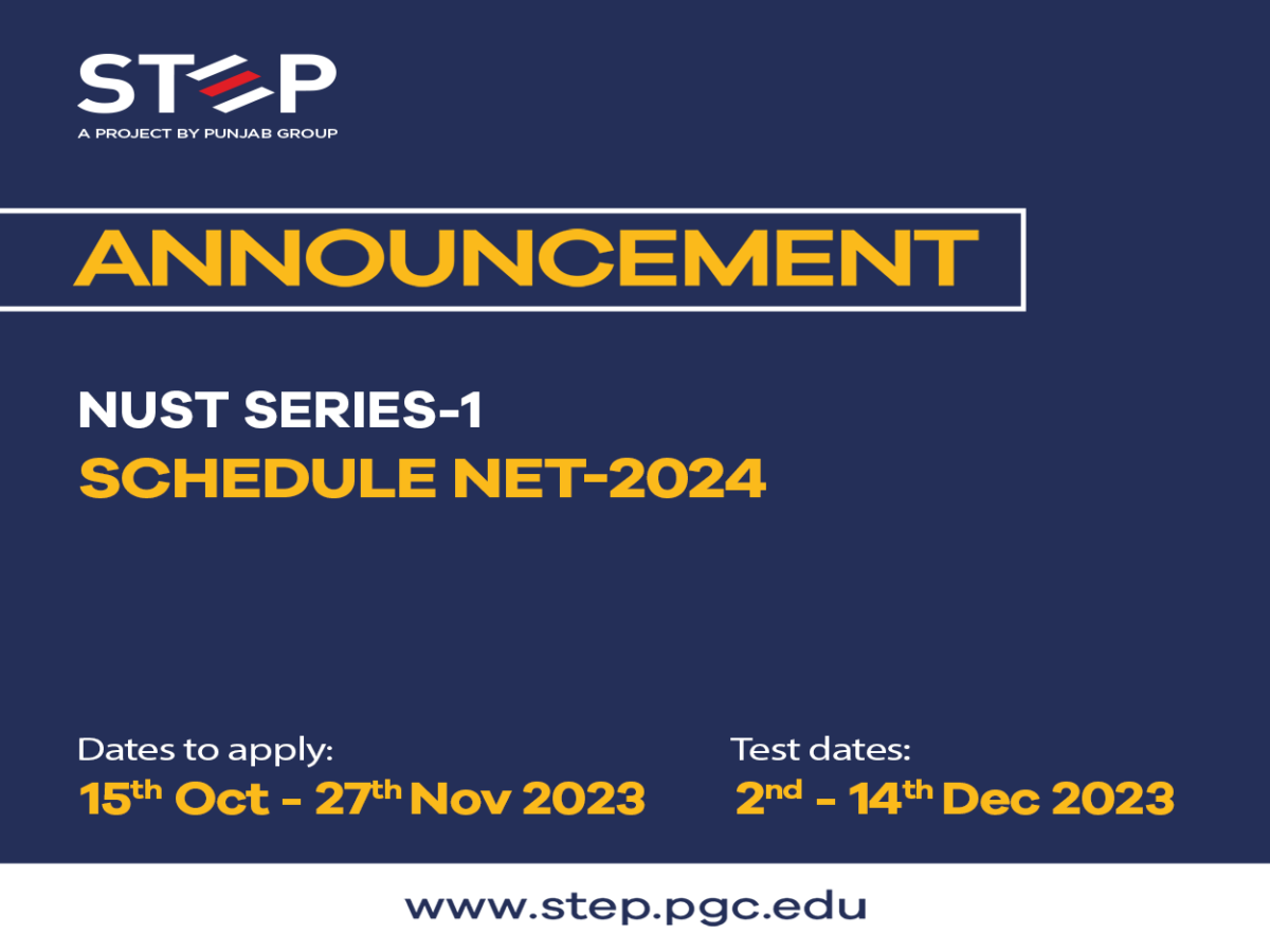 NATIONAL UNIVERSITY OF SCIENCE AND TECHNOLOGY SCHEDULE NET 2024 STEP