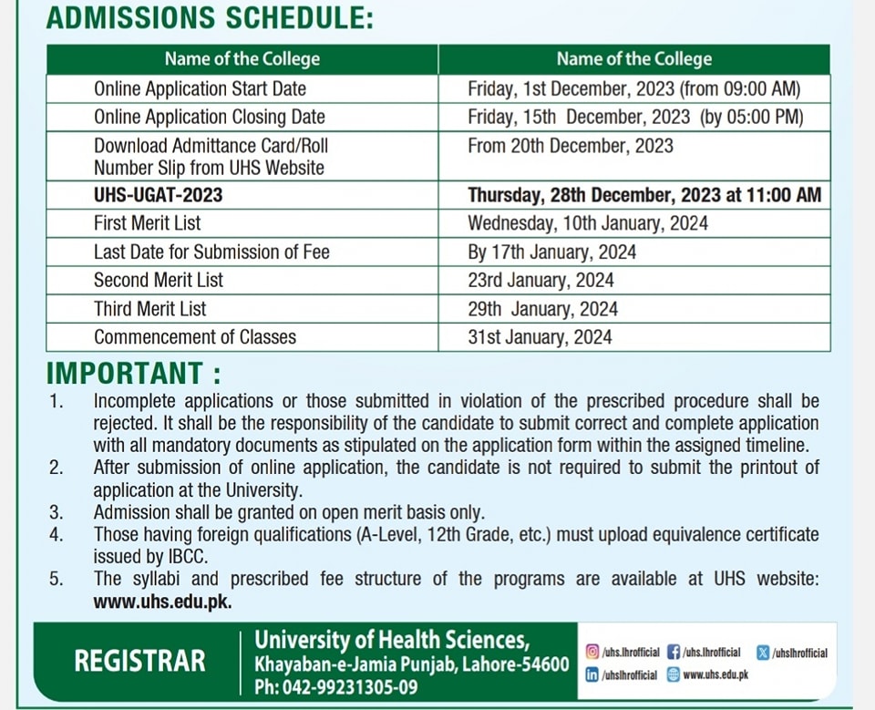 UHS Undergraduate programs 2023 24 1
