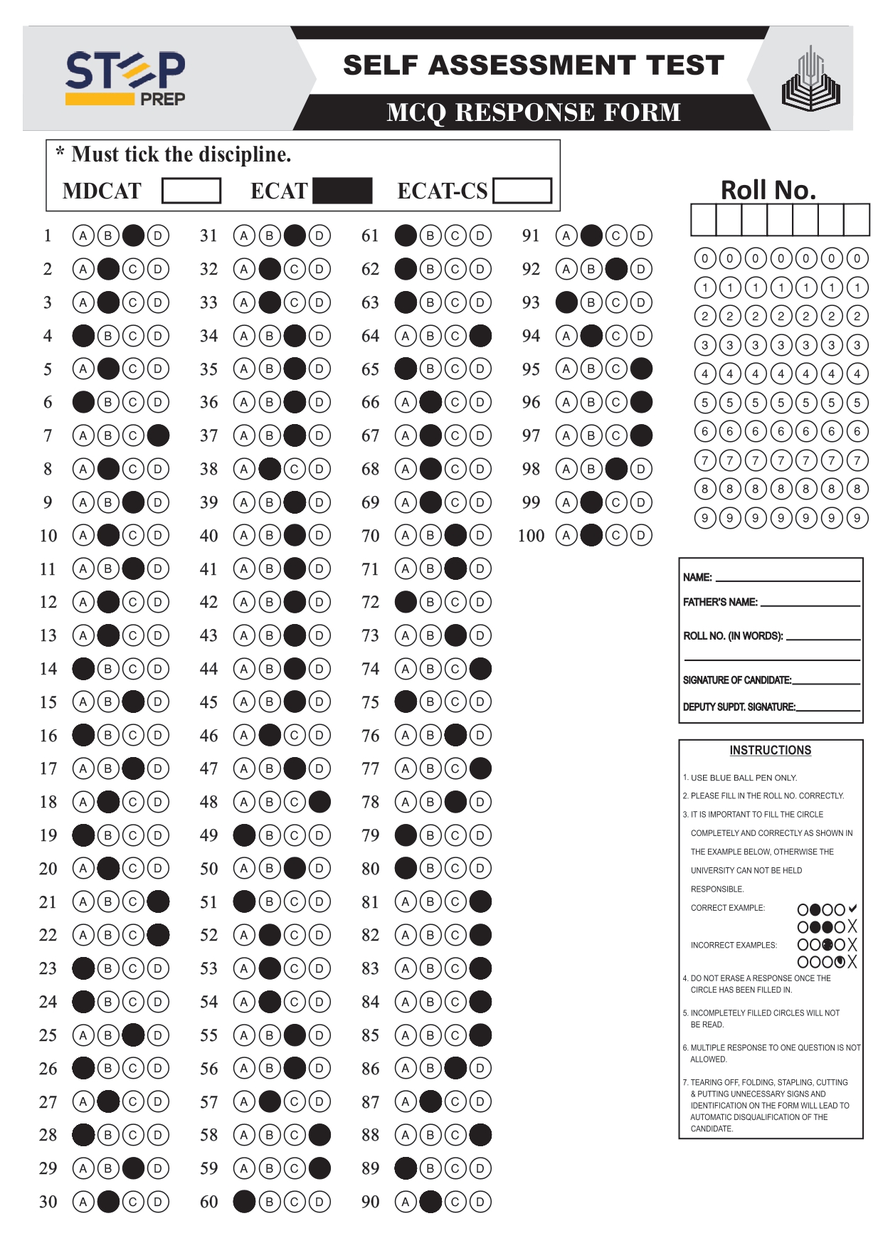 ECAT FSC ANSWER KEY page 0001