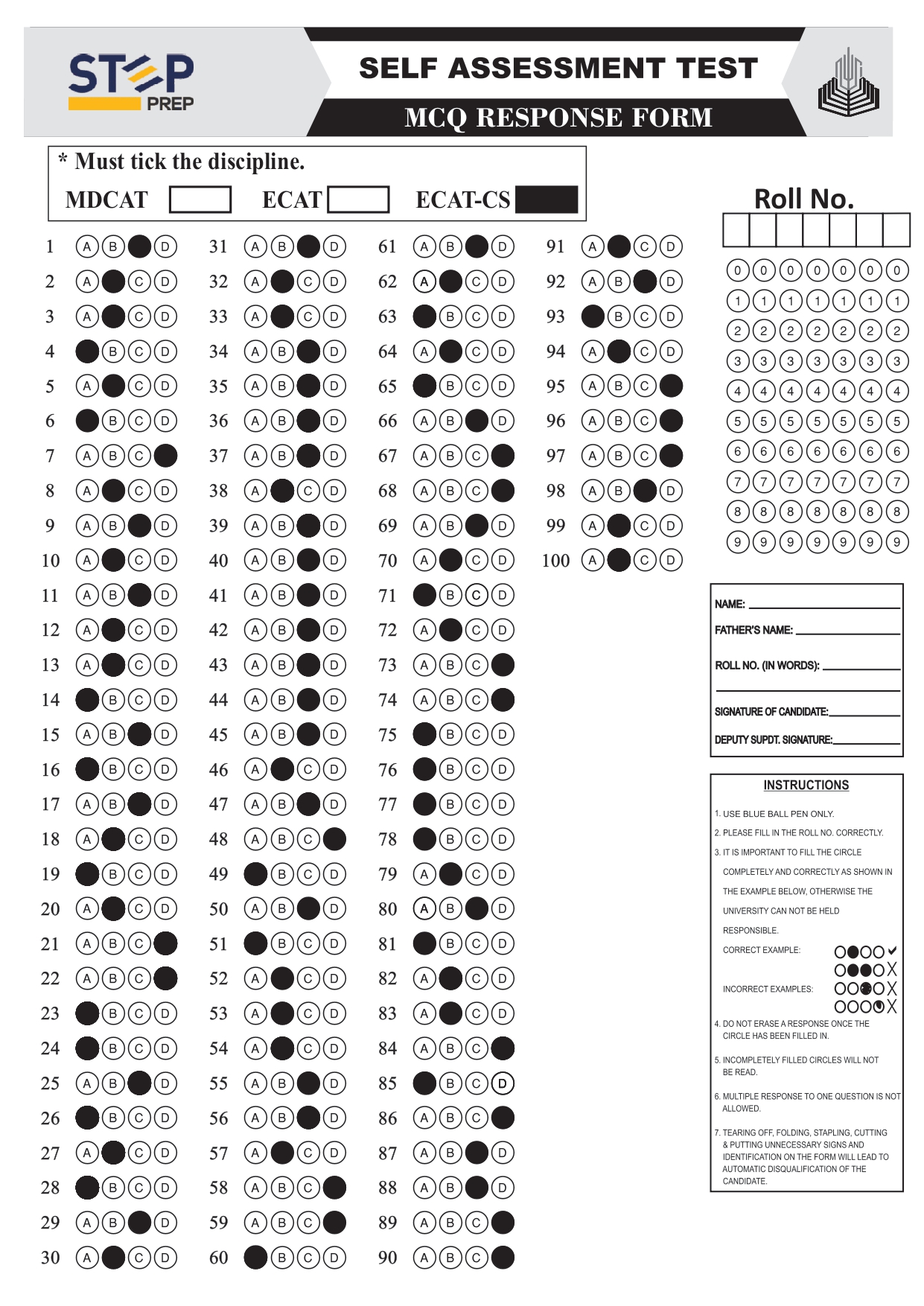 ECAT ICS ANSWER KEY page 0001