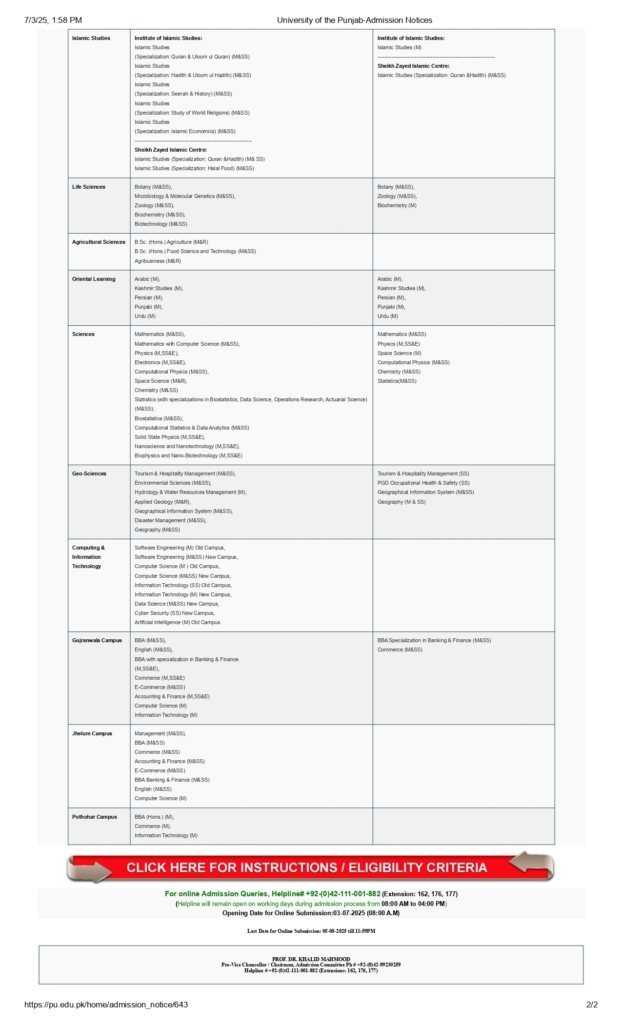 Punjab university page 0002