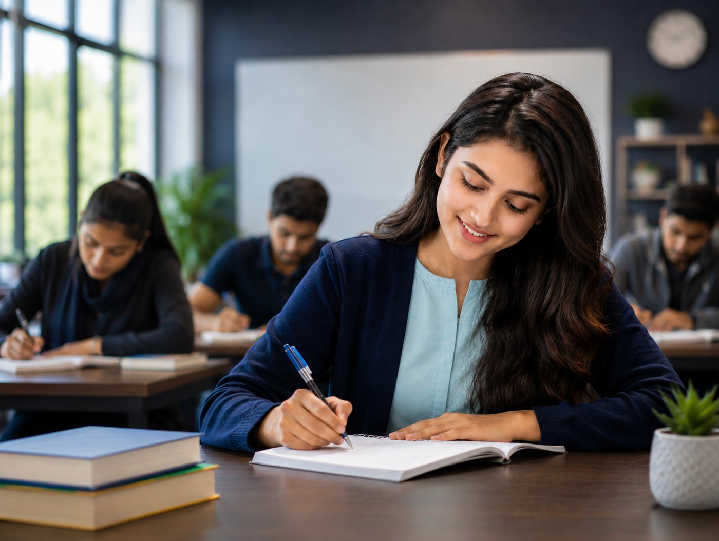 Students preparing for the ECAT entry test in a STEP by PGC classroom